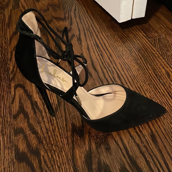 Stiletto strappy black heel. Worn twice - Picture 2 of 2